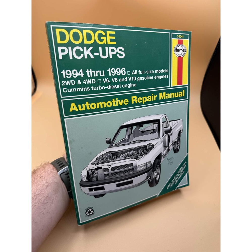 Haynes Dodge Pick-Ups 1994-1996 Repair Manual 30041 Ram V6 V8 V10 Cummins Diesel